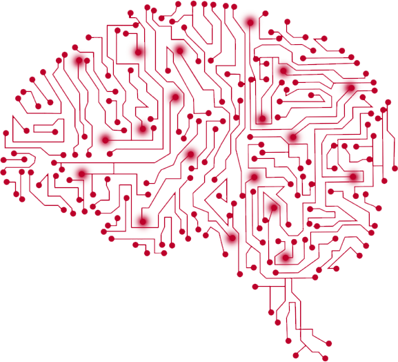 AI-Optimized Routing - Circuit brain visualization